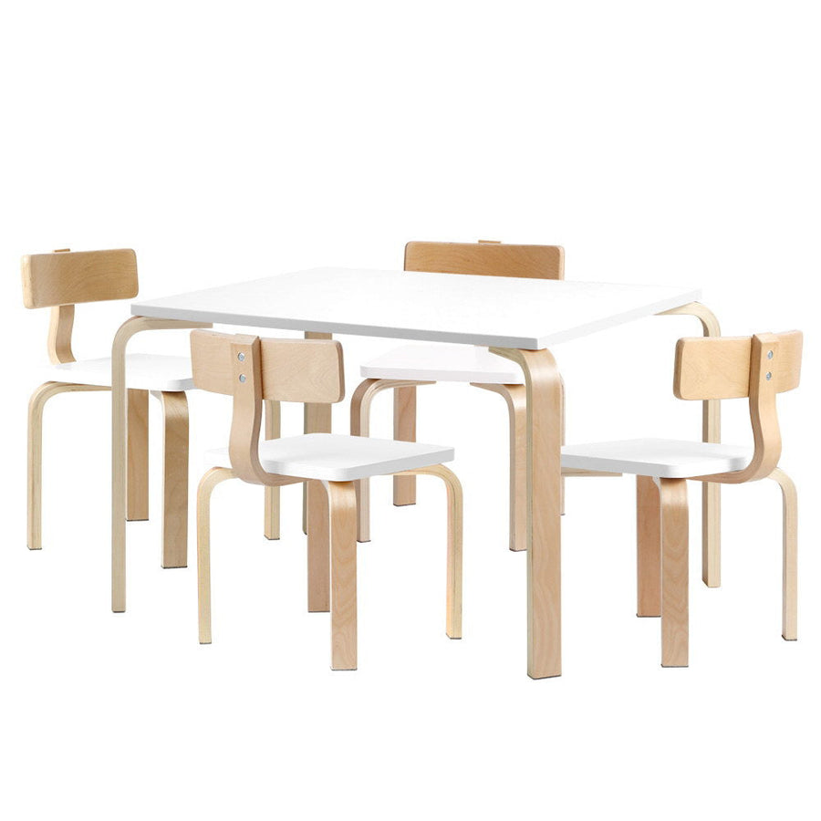 NNEDSZ Nordic Kids Table Chair Set Desk 5PC Activity Dining Study Children Modern-0