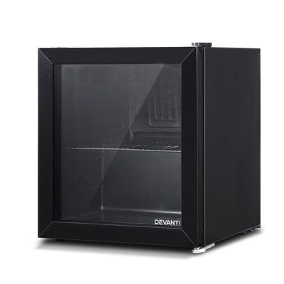 NNEDSZ 46L Glass Door Bar Fridge Mini Countertop Freezer Fridges Bottle Cooler-0