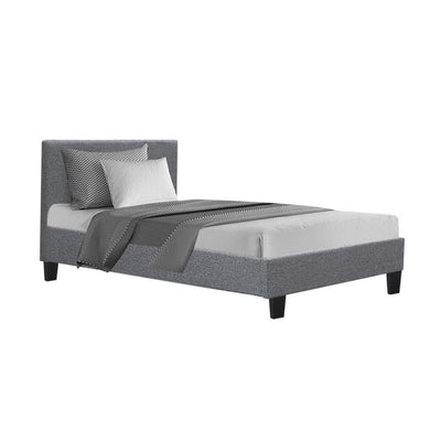 NNEDSZ Neo Bed Frame Fabric - Grey Single-0