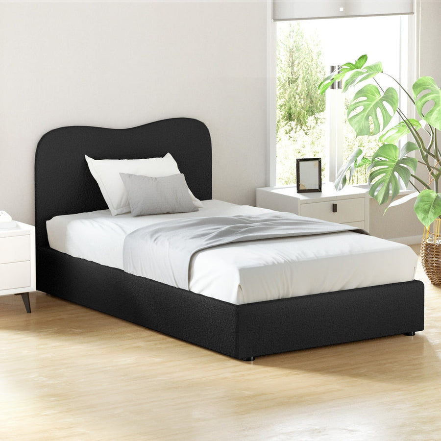 NNEDSZ Artiss Bed Frame King Single Size Boucle DARA-0