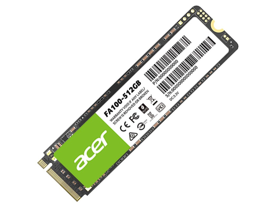 BIWIN ACER FA100-512GB SSD M.2 NVMe PCIe Gen 3*4 Read speed 3300MB/ sWrite Speed 2200MB/s BL.9BWWA.119 - 5 Year Warranty