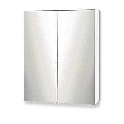 NNEDSZ Bathroom Vanity Mirror with Storage Cabinet - White-0
