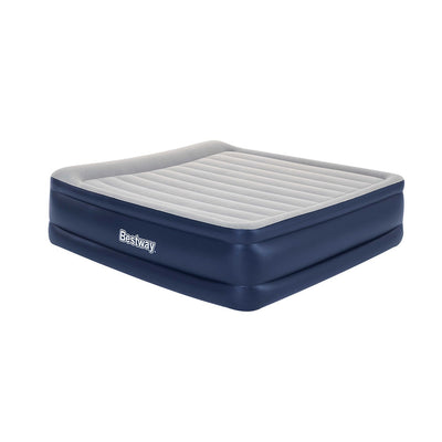 NNEDSZ King Air Bed Inflatable Mattress Sleeping Mat Battery Built-in Pump-0