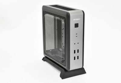 Antec ISK110-VESA ITX MB, Slim Form Factor case with External 90w PSU. 2 x USB 3.0 and 2 x USB 2.0. HD Audio. VESA