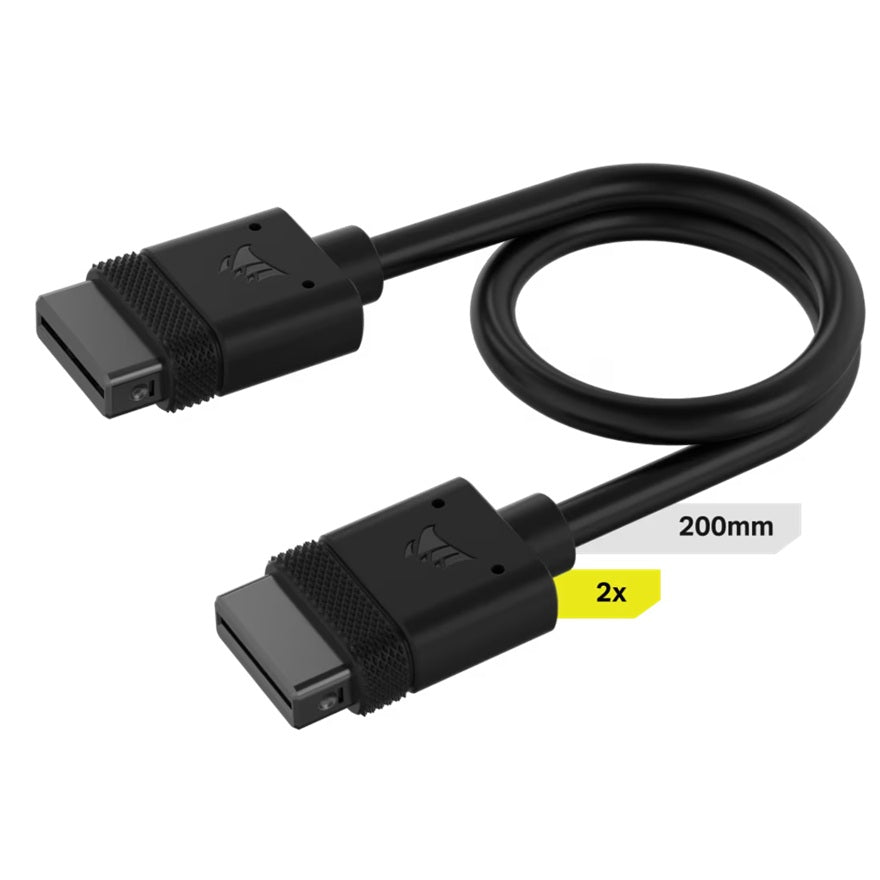 Corsair iCUE LINK Cable, 2x 200mm with Straight connectors