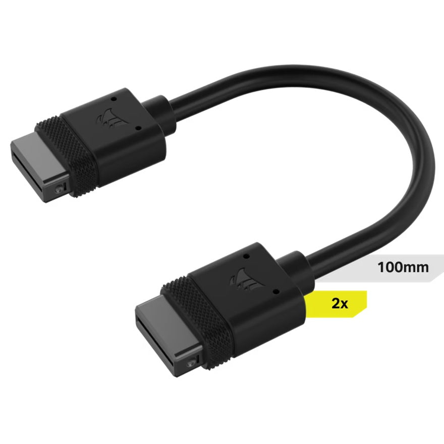Corsair iCUE LINK Cable, 2x 100mm with Straight connectors