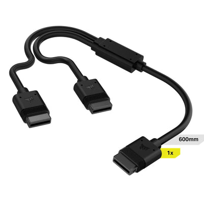 Corsair iCUE LINK Cable, 1x 600mm Y-Cable with Straight connectors