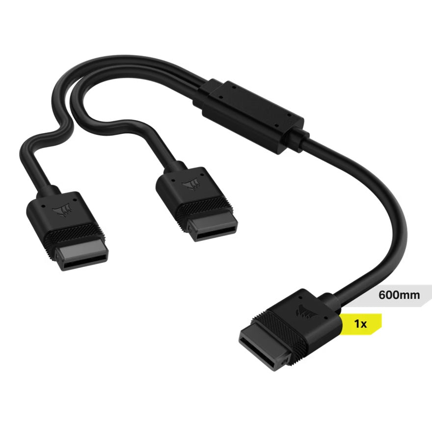 Corsair iCUE LINK Cable, 1x 600mm Y-Cable with Straight connectors