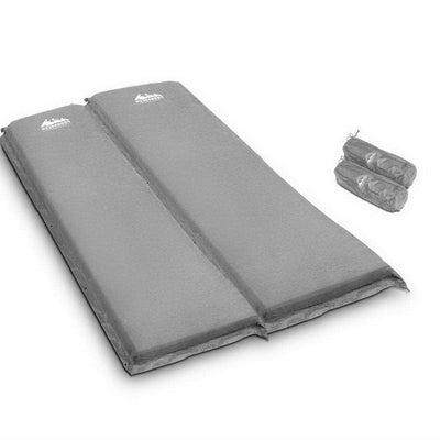 NNEDSZ Self Inflating Mattress Camping Sleeping Mat Air Bed Pad Double Grey 10CM Thick-0