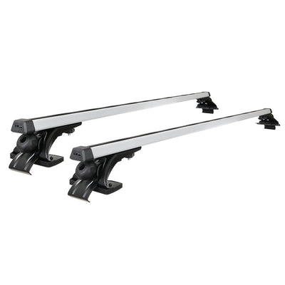 NNEDSZ Universal Car Roof Rack 1450mm Cross Bars Aluminium Silver Adjustable Brackets Carrier 90kg-0