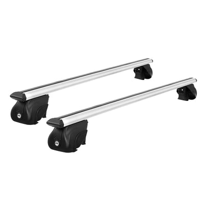 NNEDSZ Universal Car Roof Rack Aluminium Cross Bars Adjustable 126cm Silver Upgraded-0