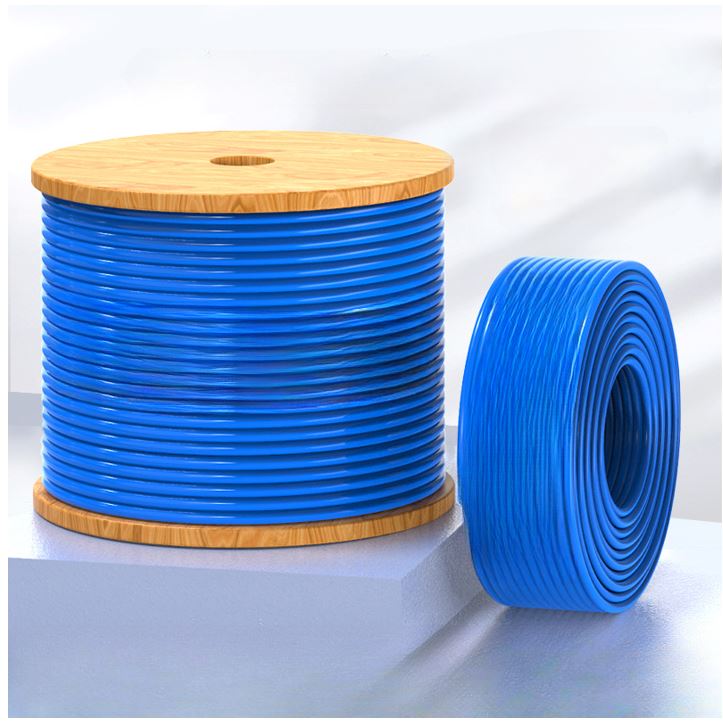 8ware 350m CAT6A Ethernet 24AWG 30V LAN Stranded Core Cable Roll Bare Copper Twisted Core PVC Jacket on Reel Box