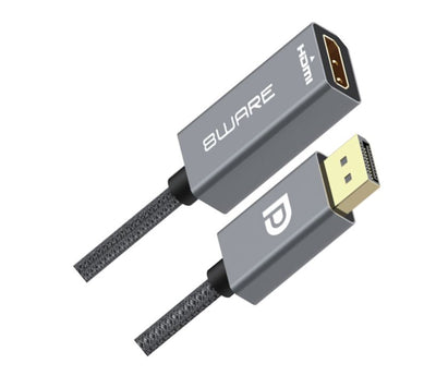 8ware DisplayPort DP to HDMI Adapter Converter Cable 15cm - Male to Female 1080P Gold-Plated for PC/Laptop to