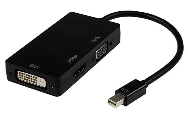 8ware 3 in1 Thunderbolt Mini DP DisplayPort to HDMI DVI VGA Hub Adapter Converter Cable for MacBook Air Mac Mini