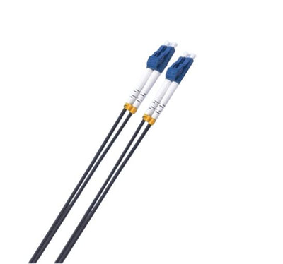 8ware 2m LC-LC OS2 Single Mode Dual-Core Fibre / Fiber Optic Cable UPC Duplex Armoured Low Smoke Zero Halogen