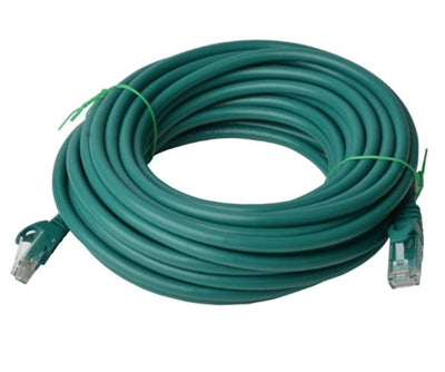 8ware CAT6 Cable 15m - Green Premium RJ45 Ethernet Network LAN UTP Patch Cord 26AWG CU Jacket