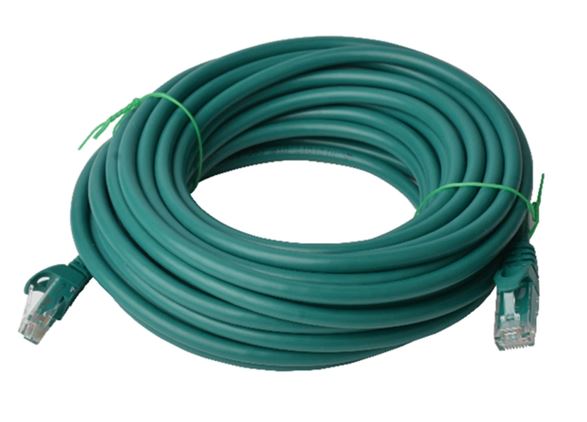 8ware CAT6 Cable 20m - Green Premium RJ45 Ethernet Network LAN UTP Patch Cord 26AWG CU Jacket