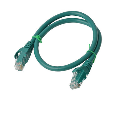 8ware CAT6A Cable 0.5m (50cm) - Green Color RJ45 Ethernet Network LAN UTP Patch Cord Snagless