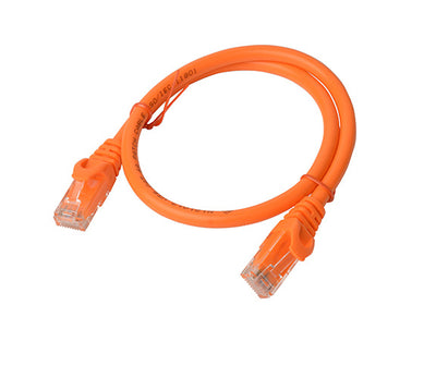 8ware CAT6A Cable 0.5m (50cm) - Orange Color RJ45 Ethernet Network LAN UTP Patch Cord Snagless