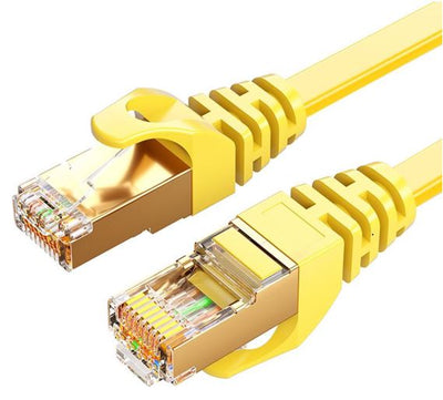 8ware CAT7 Cable 5m - Yellow Color RJ45 Ethernet Network LAN UTP Patch Cord Snagless Flat cable