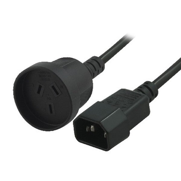 8ware Power Extension Cable 15cm 3-Pin AU to IEC C14 Female to Male for UPS ~CBC-RC-3083 H40UPSIEC150MM