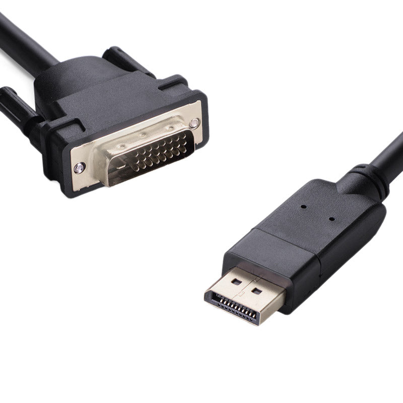 8ware DisplayPort DP to DVI-D 2m Cable Male to Male 24+1 Gold plated Supports video resolutions up to