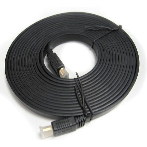 8ware Flat HDMI Cable 5m - V1.4 19pin M-M Male to Male Gold Plated 3D 1080p Full HD High Speed with Ethernet