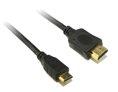 8ware Mini HDMI to HDMI Cable 3m with Ethernet 1.4V 3D HD 1080p Male to Male for Camera Camcorder Mobile Laptop