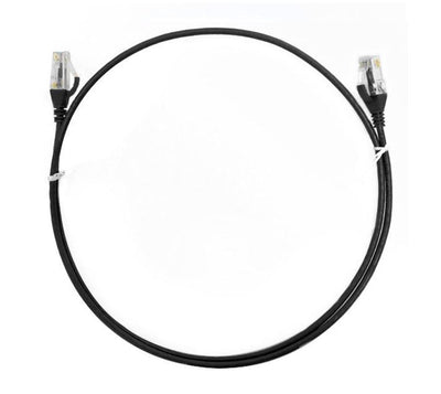 8ware CAT6 Ultra Thin Slim Cable 5m / 500cm - Black Color Premium RJ45 Ethernet Network LAN UTP Patch Cord 26AWG