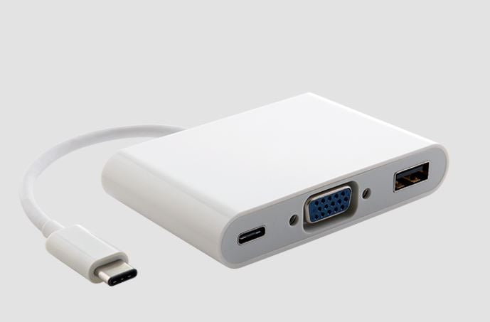 Astrotek Thunderbolt USB 3.1 Type C (USB-C) to VGA + USB + Card Reader Video Adapter Converter Male to Female for