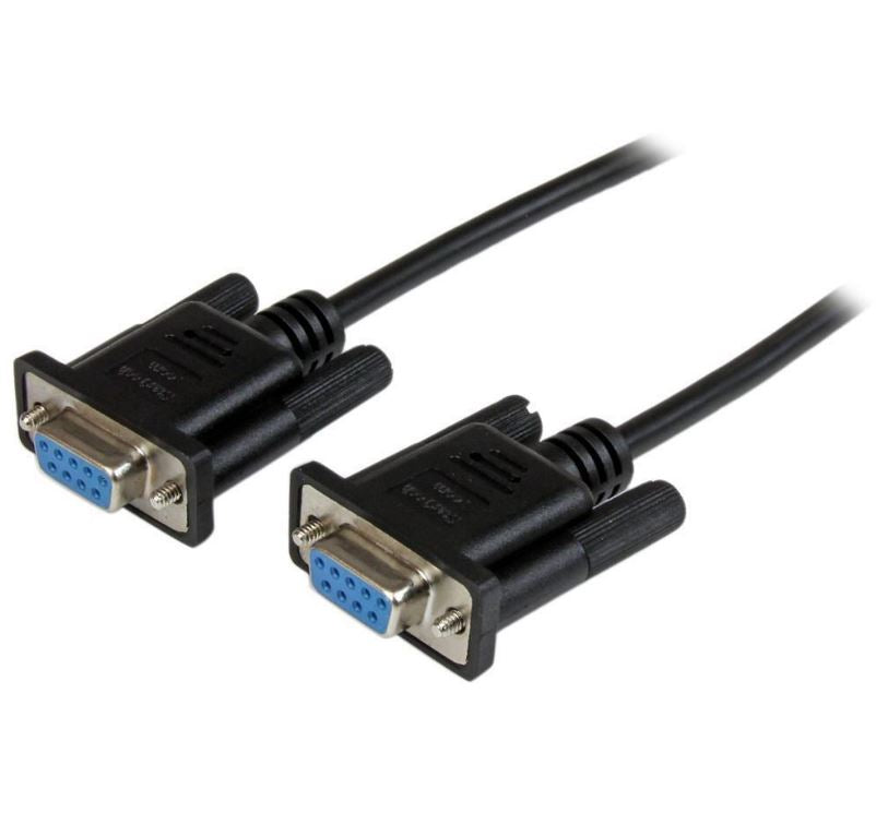 Astrotek 3m Serial RS232 Null Modem Cable - DB9 Female to Female 9 pin Wired Crossover for Data Transfer btw 2 DTE
