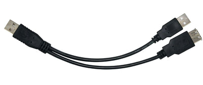 Astrotek USB 2.0 Y Splitter Cable 30cm - Type A Male to Type A Male + Type A Female Black Colour Power Adapter Hub