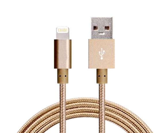 Astrotek 2m USB Lightning Data Sync Charger Gold Color Cable for iPhone X 9 8 7S 7 Plus 6S 6 Plus 5 5S iPad Air