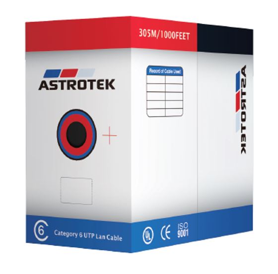 Astrotek CAT6 UTP Cable 305m Roll - Orange Full 0.55mm Copper Solid Wire Ethernet LAN Network 23AWG 0.55cu 2x4p