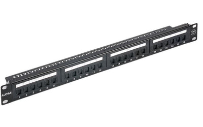 Astrotek 24 Ports UTP Patch Panel CAT6 RJ45 for 19" 1RU Rack Mount Data Network Cabinet Server PCB Type 110/Krone