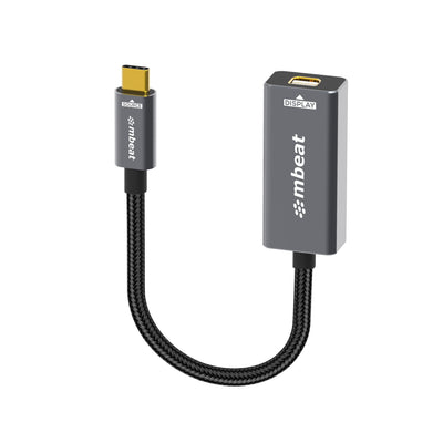 MBEAT® Tough Link USB-C to Mini DisplayPort Adapter Host Interface: USB-C 3.2 Gen 2 Up to 4K@60Hz (3840×2160)