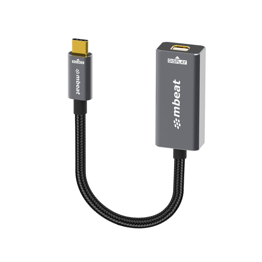 MBEAT® Tough Link USB-C to Mini DisplayPort Adapter Host Interface: USB-C 3.2 Gen 2 Up to 4K@60Hz (3840×2160)
