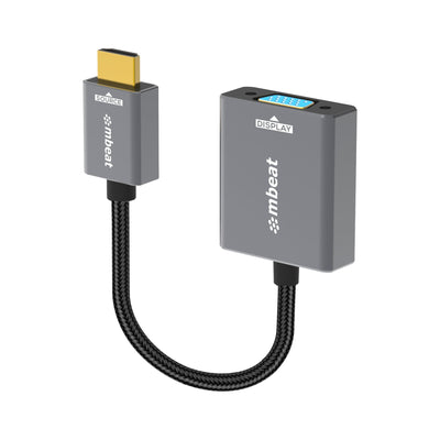 MBEAT® Tough Link HDMI to VGA Adapter HDMI Support Version: 2.1 Cable Length: 15cm Up to 1080p@60Hz