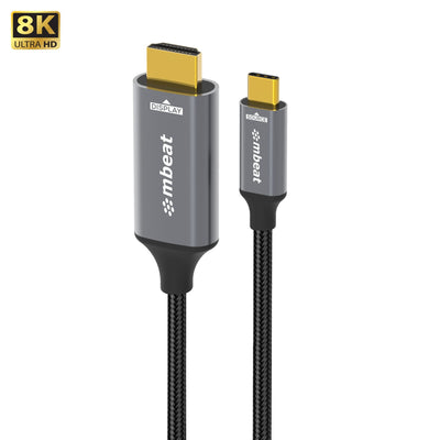 MBEAT® Tough Link 8K 1.8m USB-C to HDMI Cable Host Interface: USB-C Output Interface: HDMI USBC-C HDMI Package