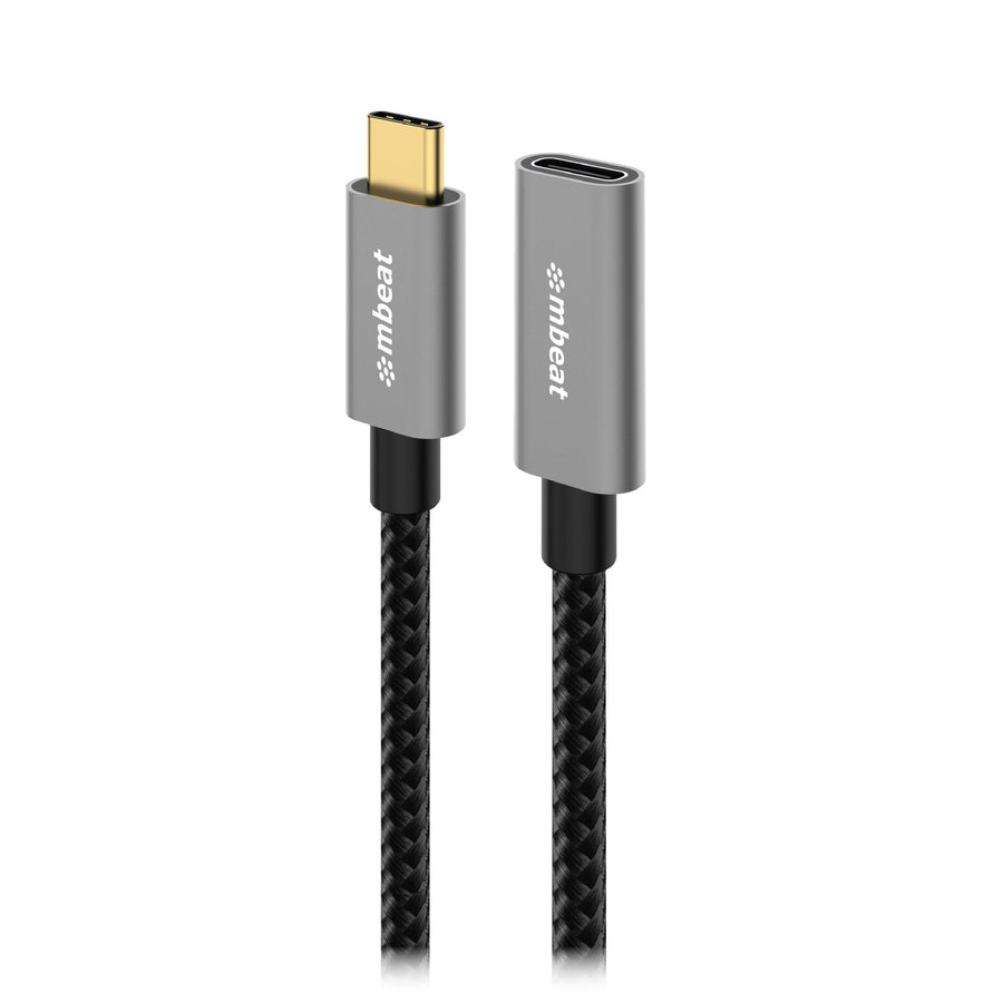 MBEAT® Tough Link 1m USB 3.2 Gen2 USB-C Extension Cable - Space Grey Video Resolution: Maximum 4K/60Hz Material