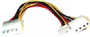 8ware Power Splitter to Hard & FDD + Floppy drv 1x Molex (Female) to 2x Molex (Male) + 1x Floppy (Female) 30cm