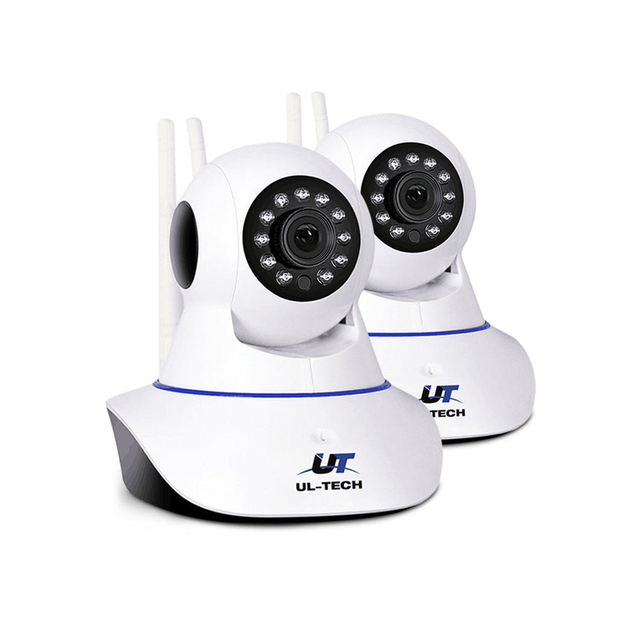 NNEDSZ  Set of 2 1080P IP Wireless Camera - White-0