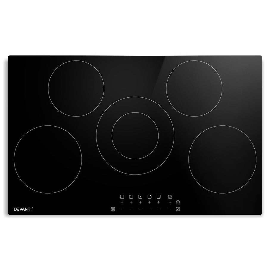 NNEDSZ 90cm Cooktop Electric Cook Top 5 Burner Stove Hob Touch Control 6-Zones-0