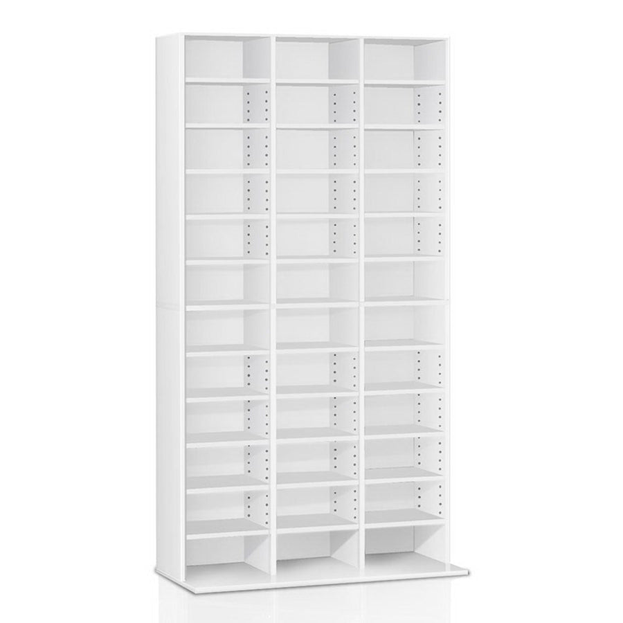 NNEDSZ Adjustable Book Storage Shelf Rack Unit - White-0