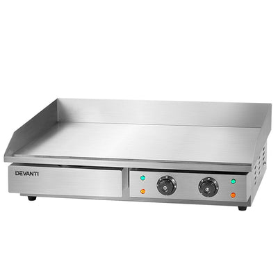 NNEDSZ Commercial Electric Griddle 73cm BBQ Grill Plate 4400W-0