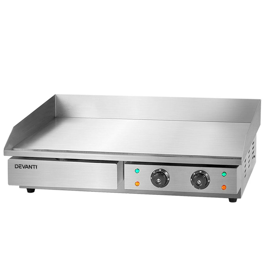 NNEDSZ Commercial Electric Griddle 73cm BBQ Grill Plate 4400W-0
