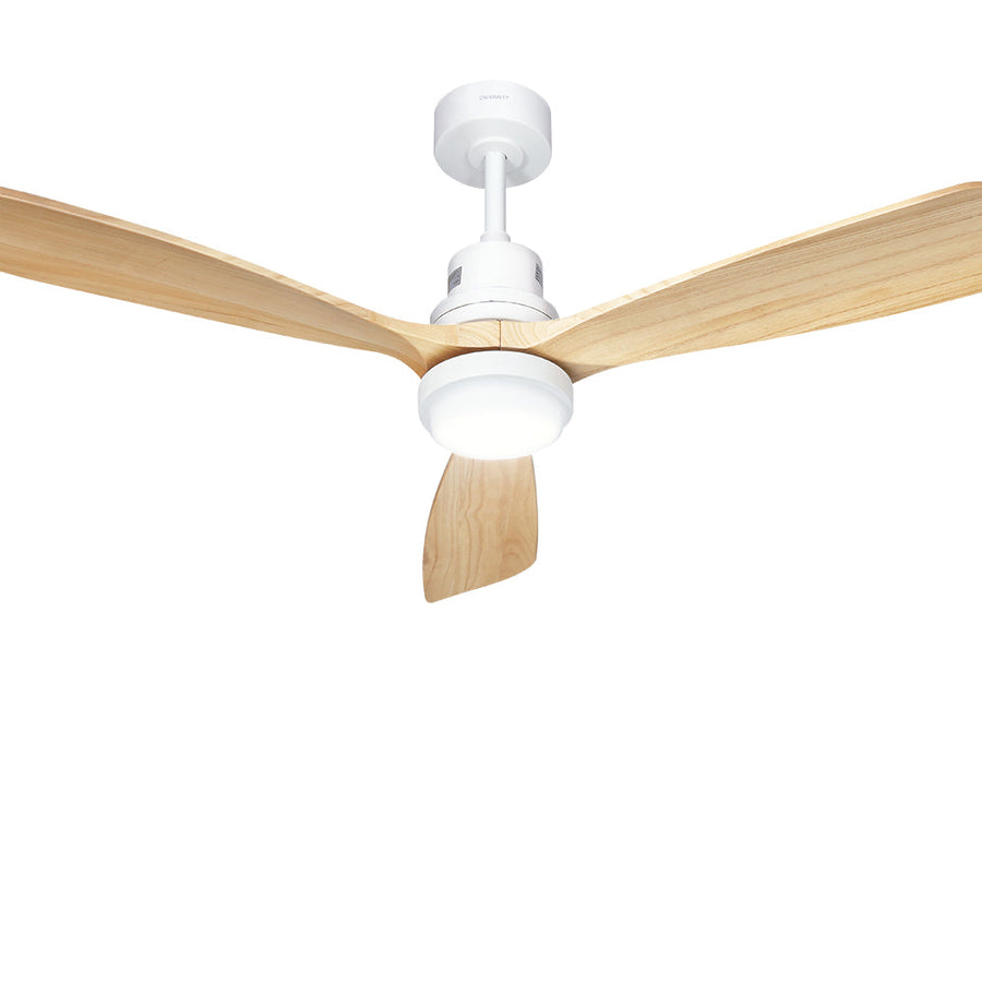 NNEDSZ Devanti 52'' Ceiling Fan AC Motor LED Light Remote - Light Wood-0
