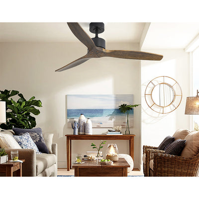 NNEDSZ Devanti 52'' Ceiling Fan AC Motor 3 Blades w/Remote - Dark Wood-0