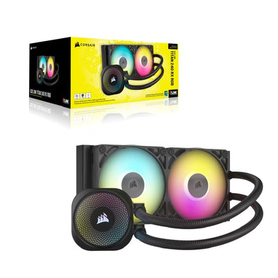 Corsair iCUE LINK Titan 240 RX RGB AIO Liquid CPU Cooler - Black