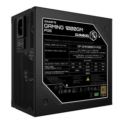 Gigabyte Gaming 1000GM PG5 1000W 80+ Gold ATX 3.1 PSU PCIe 5.0 16pin full modular 135mm fan OVP OPP SCP UVP OCP